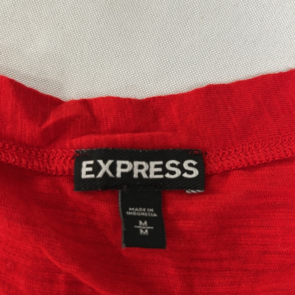 Express Vibrant Red Women's Cardigan - Picture 2 of 4